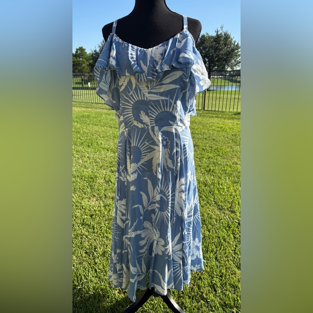 Trashy Diva Blue and White Dress